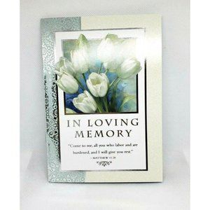 Sisters Of St Francis Of Assisi In Loving Memory Silver Foil Greeting Card